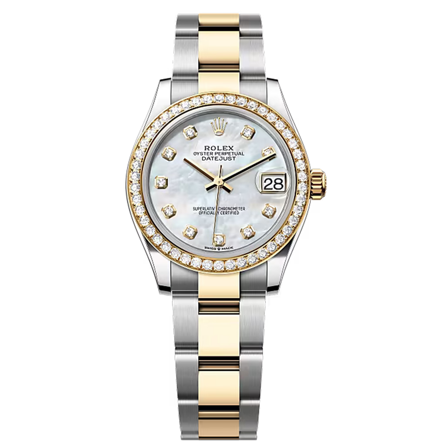 Datejust 31 Oystersteel, yellow gold and diamonds Ref 278383RBR-0027